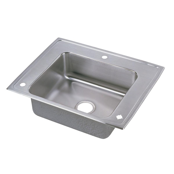 Elkay Lustertone Stainless Steel 28 X 22 X 4 Single Bowl Top Mount Classroom Ada Sink DRKADQ282240L - main